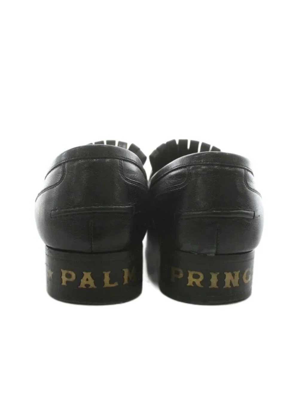 Gucci Horsebit Loafers Fringe Leather Black 8